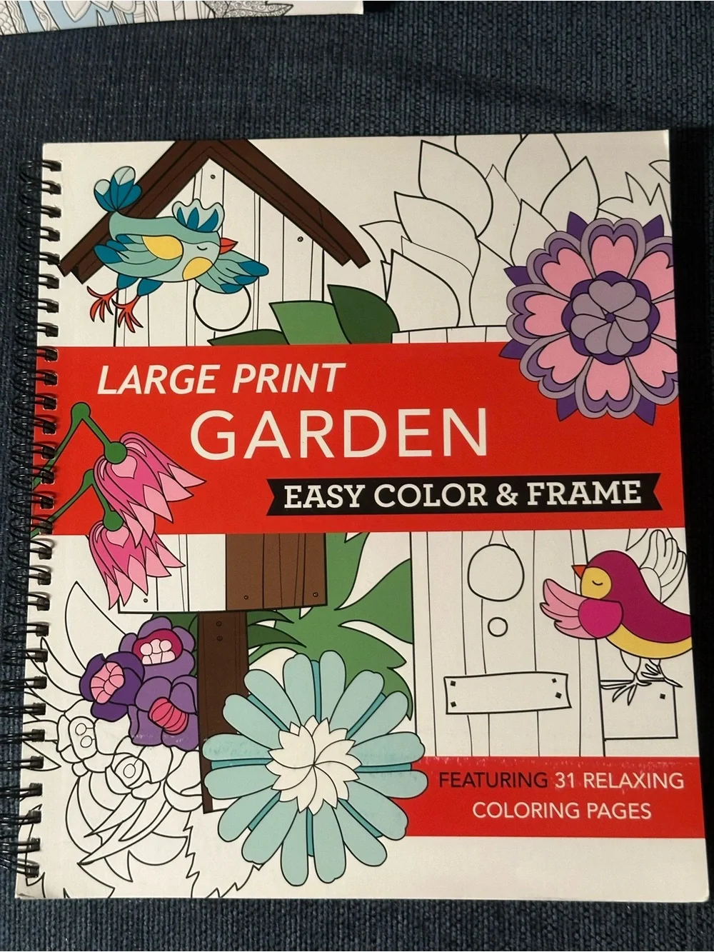 Country Gardens & Garden set of 2 Spiral Bound Adult Coloring